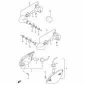 Схема вузла: Поворотники для Suzuki GSX600 Katana