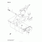 Схема узла: Задний рычаг подвески для Suzuki GSX-R750