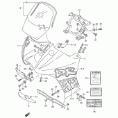 Схема вузла: Cowling - label (Model s) для Suzuki DR650 DR650RSE