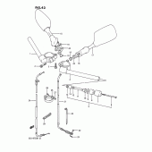 Схема узла: Руль & Тросики для Suzuki GSX-R750