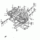 Схема вузла: Головка циліндра Suzuki GS1000