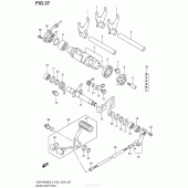 Схема вузла: Копірний вал & Вилки & Вал перемикання для Suzuki VZR1800 Boulevard M109R BOSS