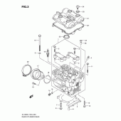 Схема узла: Задняя головка цилиндра & Прокладка головки & Свеча зажигания для Suzuki DL1000 V-Strom