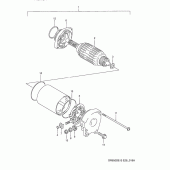Схема вузла: Електричний стартер (Model r/s) для Suzuki DR650 DR650S
