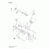 Схема вузла: Копірний вал & Вилки & Вал перемикання (Dr650Sel3 E33) для Suzuki DR650 DR650SE
