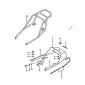 Схема узла: Задний подседельный обтекатель (Model x :  24l) для Suzuki GSX750