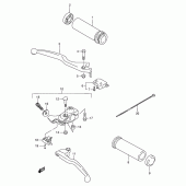 Схема вузла: Ручки керма для Suzuki LS650 Savage