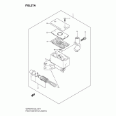 Схема вузла: Передній гальмівний циліндр (Gsr600ak7/uak7/ak8/uak8/ak9/uak9/al0/ual0) для Suzuki GSR600