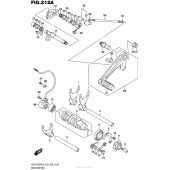 Схема узла: Копирный вал & Вилки & Вал переключения для Suzuki GSX1300 Hayabusa