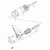 Схема вузла: Електричний стартер для Suzuki GSX600 Katana