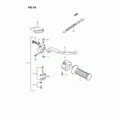 Схема вузла: Правий пульт керування рульовим для Suzuki TS185