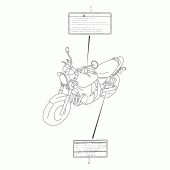 Схема вузла: Інформаційні наклейки (Model k1) для Suzuki GSX1200