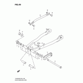 Схема узла: Задний рычаг (Маятник) для Suzuki TU250