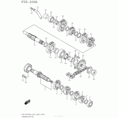 Схема вузла: Трансмісія для Suzuki DR-Z400 DR-Z400S