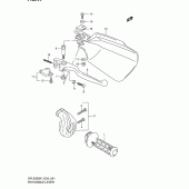 Схема узла: Правая ручка руля для Suzuki DR-Z250