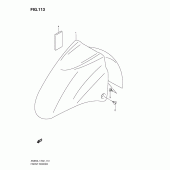 Схема узла: Переднее крыло (An650l1 e19) для Suzuki AN650 Burgman (EU analogue of SkyWave)