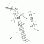 Схема вузла: Амортизатор задній (Model y) для Suzuki RM250