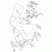 Схема узла: Крепления обтекателей для Suzuki GSX750 Katana