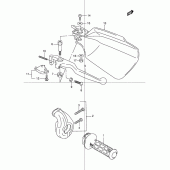 Схема вузла: Права ручка керма для Suzuki DR250