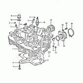 Схема вузла: Головка циліндра Suzuki GSX400