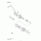 Схема узла: Кикстартер для Suzuki DR-Z125 DR-Z125L