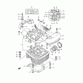 Схема вузла: Головка циліндра Suzuki LS650 Savage
