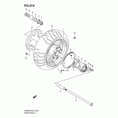 Схема узла: Заднее колесо (An650ak7/ak8/azk8/ak9/al0) для Suzuki AN650 Burgman (EU analogue of SkyWave)
