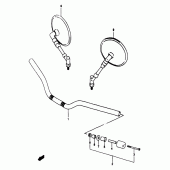 Схема вузла: Кермо & Тросики для Suzuki GSF1200 Bandit