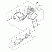 Схема вузла: Задній ліхтар (Стоп сигнал) для Suzuki LS650 Boulevard S40
