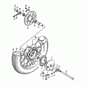 Схема узла: Заднее колесо для Suzuki TS125
