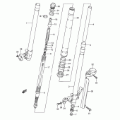 Схема вузла: Передня вилка (Model) для Suzuki RMX250