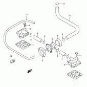 Схема вузла: Система індукції повітря для Suzuki GSX-R600