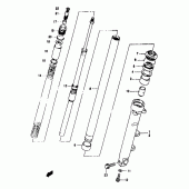 Схема вузла: Передня вилка (Gsf1200sav/saw/sax/say) для Suzuki GSF1200 Bandit