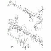 Схема вузла: Копірний вал & Вилки & Вал перемикання для Suzuki GSX-R400