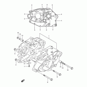 Схема вузла: Картер двигуна для Suzuki DR125