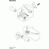 Схема вузла: Ручки керма (Vl800L5 E03) для Suzuki VL800 Boulevard C50 BOSS