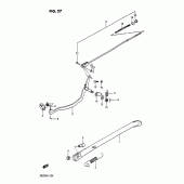 Схема узла: Подножка & Задний тормоз для Suzuki DR200 DR200