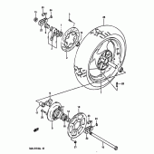 Схема вузла: Заднє колесо (Model) для Suzuki GSX-R1100