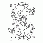 Схема узла: Облицовочные элементы (Model j 33j) для Suzuki GSX-R750