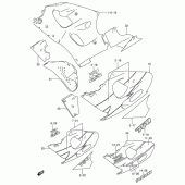 Схема вузла: Передній нижній обтічник (Model v) для Suzuki GSX-R750