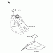 Схема вузла: Інформаційні наклейки для Suzuki DR-Z110