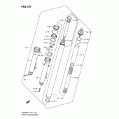 Схема узла: Передняя вилка (Gsx650ful1 e21) для Suzuki GSX650