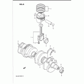 Схема вузла: Колінчастий вал Поршень для Suzuki GSX-R1100