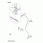 Схема узла: Передний тормозной цилиндр для Suzuki RMX450