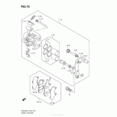 Схема вузла: Передній гальмівний супорт для Suzuki AN400 Burgman (EU analogue of SkyWave)