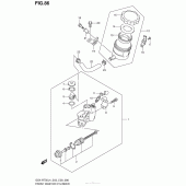 Схема узла: Передний тормозной цилиндр для Suzuki GSX-R750