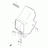 Схема вузла: Накладка фари для Suzuki DR125