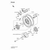 Схема вузла: Ступиця заднього колеса для Suzuki VZ1600 Marauder M1600