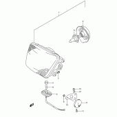 Схема вузла: Фара (Model s/t) для Suzuki DR650 DR650RSE