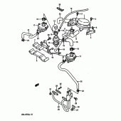 Схема узла: Система индукции воздуха (Model j/k e18) для Suzuki GSX-R750